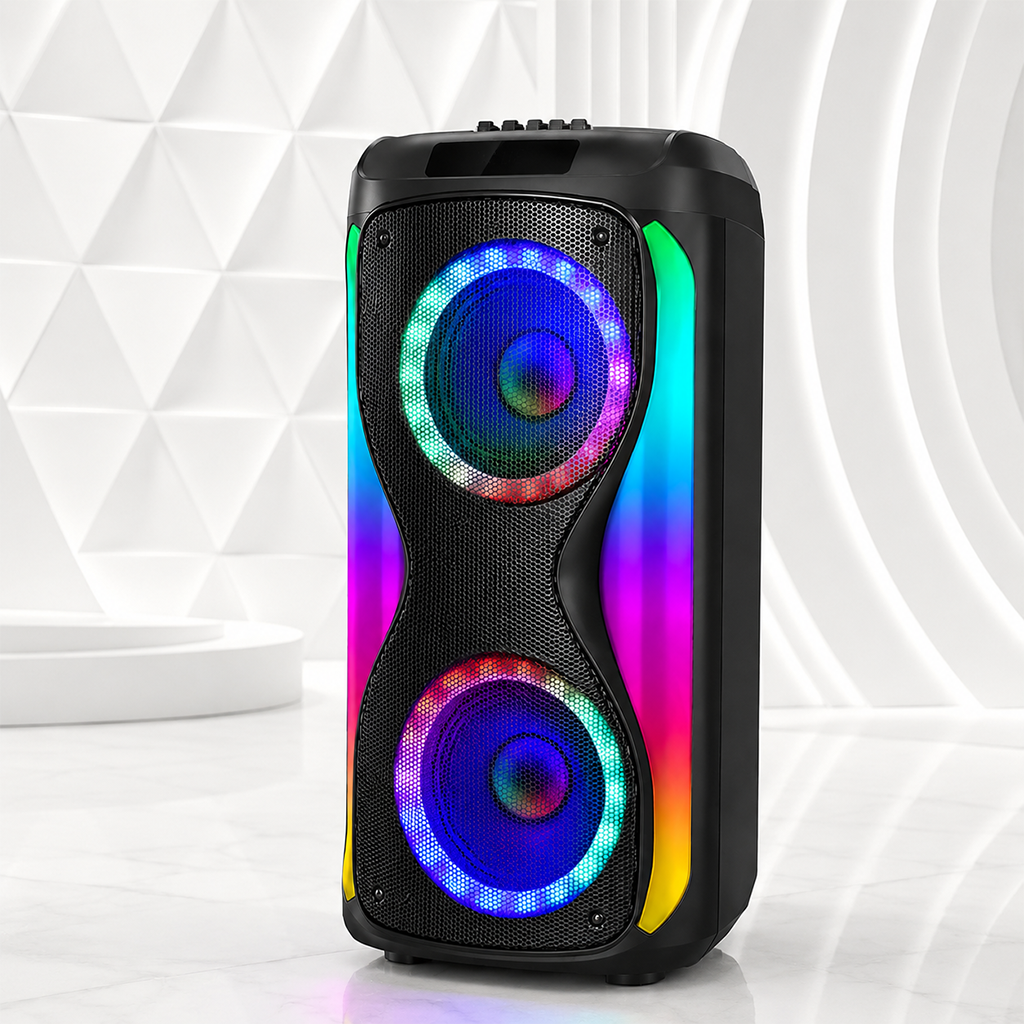 208F 120W Şarj Edilebilir Taşınabilir Bluetooth Hoparlör, TWS Destekli Derin Bas Güçlü Ses Sistemi