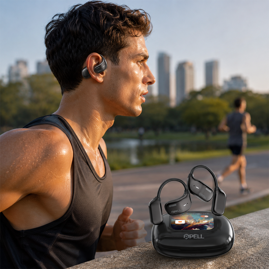EAR-16 150 Dil Gerçek Zamanlı Yapay Zeka Çeviri Kulaklığı, LCD Dokunmatik Ekranlı Bluetooth 5.4 ANC Kulaklık