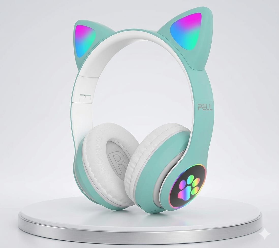 STN-28 Işıklı Bluetooth Kedi Kulaklığı, Kablosuz Kulak Üstü Oyuncu Kulaklığı