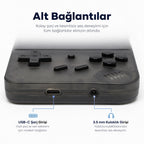 PELL ANBERNIC RG35XX TV Uyumlu Retro El Oyun Konsolu, 3.5 İnç IPS Ekran HDMI Taşınabilir Emülatör
