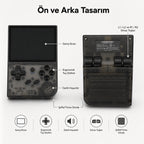 PELL ANBERNIC RG35XX TV Uyumlu Retro El Oyun Konsolu, 3.5 İnç IPS Ekran HDMI Taşınabilir Emülatör