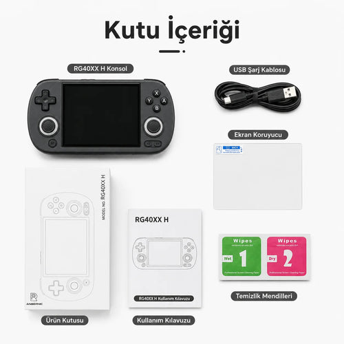 ANBERNIC RG40XX H Retro El Oyun Konsolu 4.0 inç IPS Ekran, Taşınabilir Retro Atari Konsolu