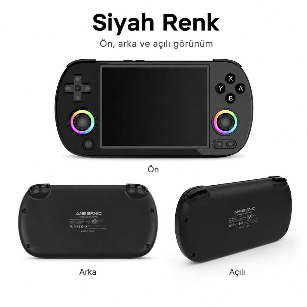 ANBERNIC RG40XX H Retro El Oyun Konsolu 4.0 inç IPS Ekran, Taşınabilir Retro Atari Konsolu
