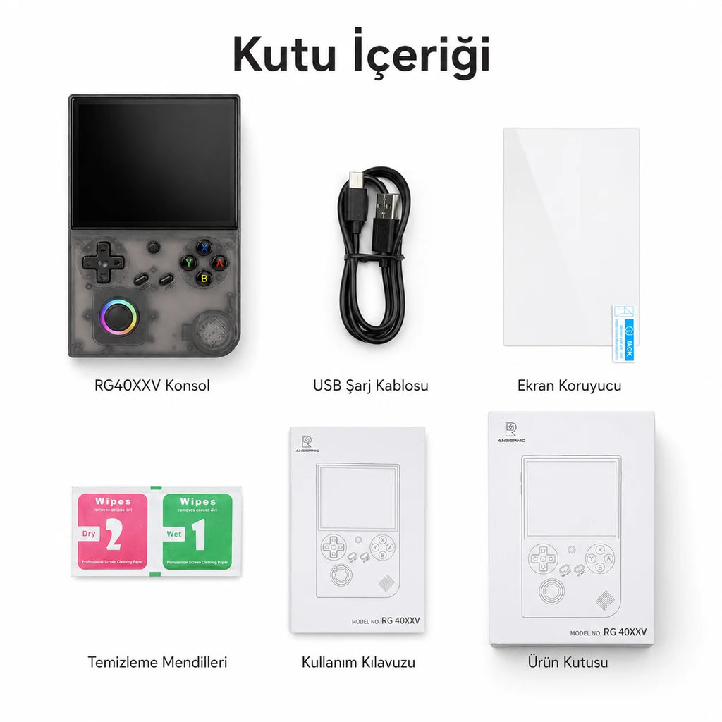 ANBERNIC RG 40XXV Taşınabilir El Oyun Konsolu, 4.0 inç IPS Ekran, Retro Game Boy PSP Oyun Konsolu