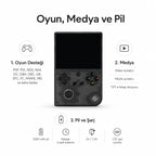 ANBERNIC RG 40XXV Taşınabilir El Oyun Konsolu, 4.0 inç IPS Ekran, Retro Game Boy PSP Oyun Konsolu