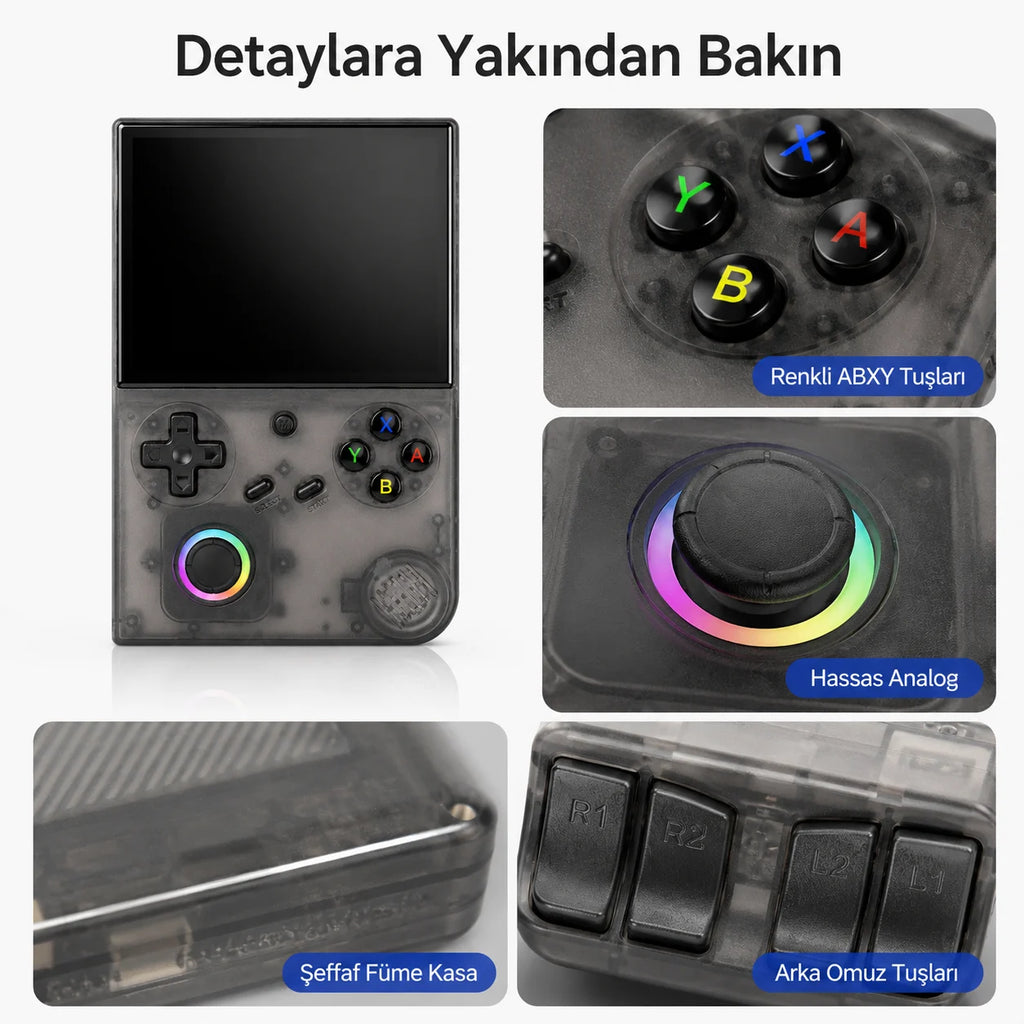 ANBERNIC RG 40XXV Taşınabilir El Oyun Konsolu, 4.0 inç IPS Ekran, Retro Game Boy PSP Oyun Konsolu