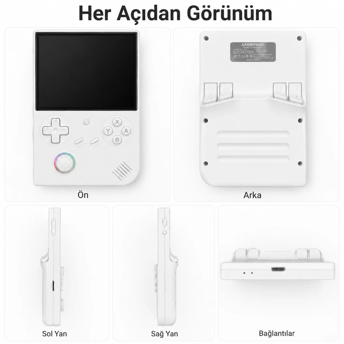 ANBERNIC RG 40XXV Taşınabilir El Oyun Konsolu, 4.0 inç IPS Ekran, Retro Game Boy PSP Oyun Konsolu