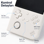 ANBERNIC RG 40XXV Taşınabilir El Oyun Konsolu, 4.0 inç IPS Ekran, Retro Game Boy PSP Oyun Konsolu