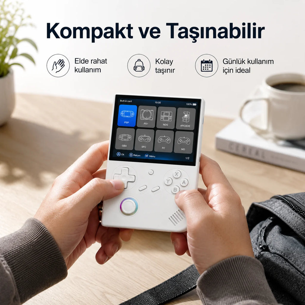 ANBERNIC RG 40XXV Taşınabilir El Oyun Konsolu, 4.0 inç IPS Ekran, Retro Game Boy PSP Oyun Konsolu