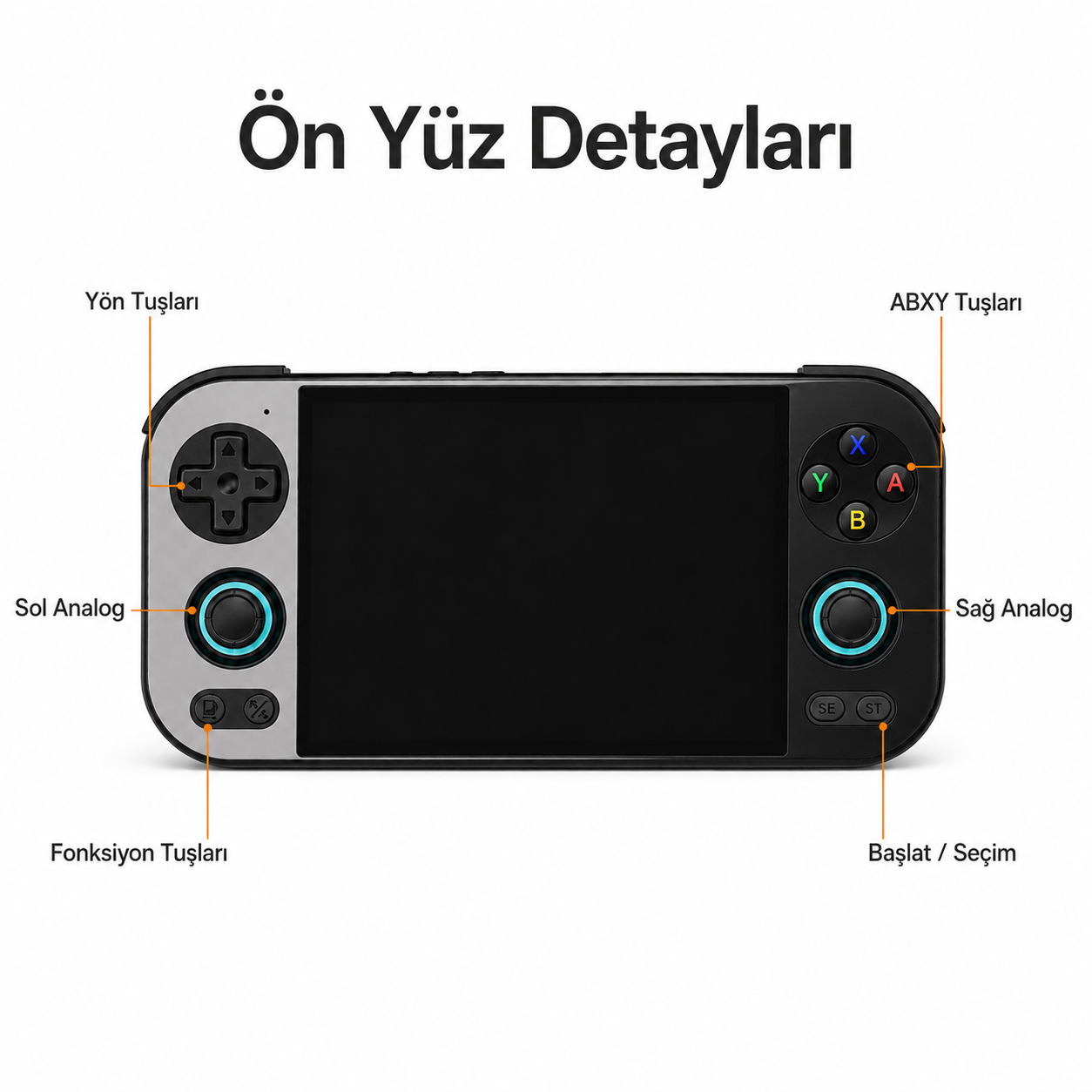 ANBERNIC RG 476H El Oyun Konsolu 5000 mAh Pil, Taşınabilir Retro Atari Atari Oyun Cihazı