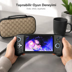 ANBERNIC RG556 Retro El Oyun Konsolu 5.48 inç AMOLED Ekran, Kablosuz Taşınabilir Oyun Cihazı