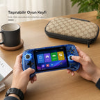 ANBERNIC RG556 Retro El Oyun Konsolu 5.48 inç AMOLED Ekran, Kablosuz Taşınabilir Oyun Cihazı