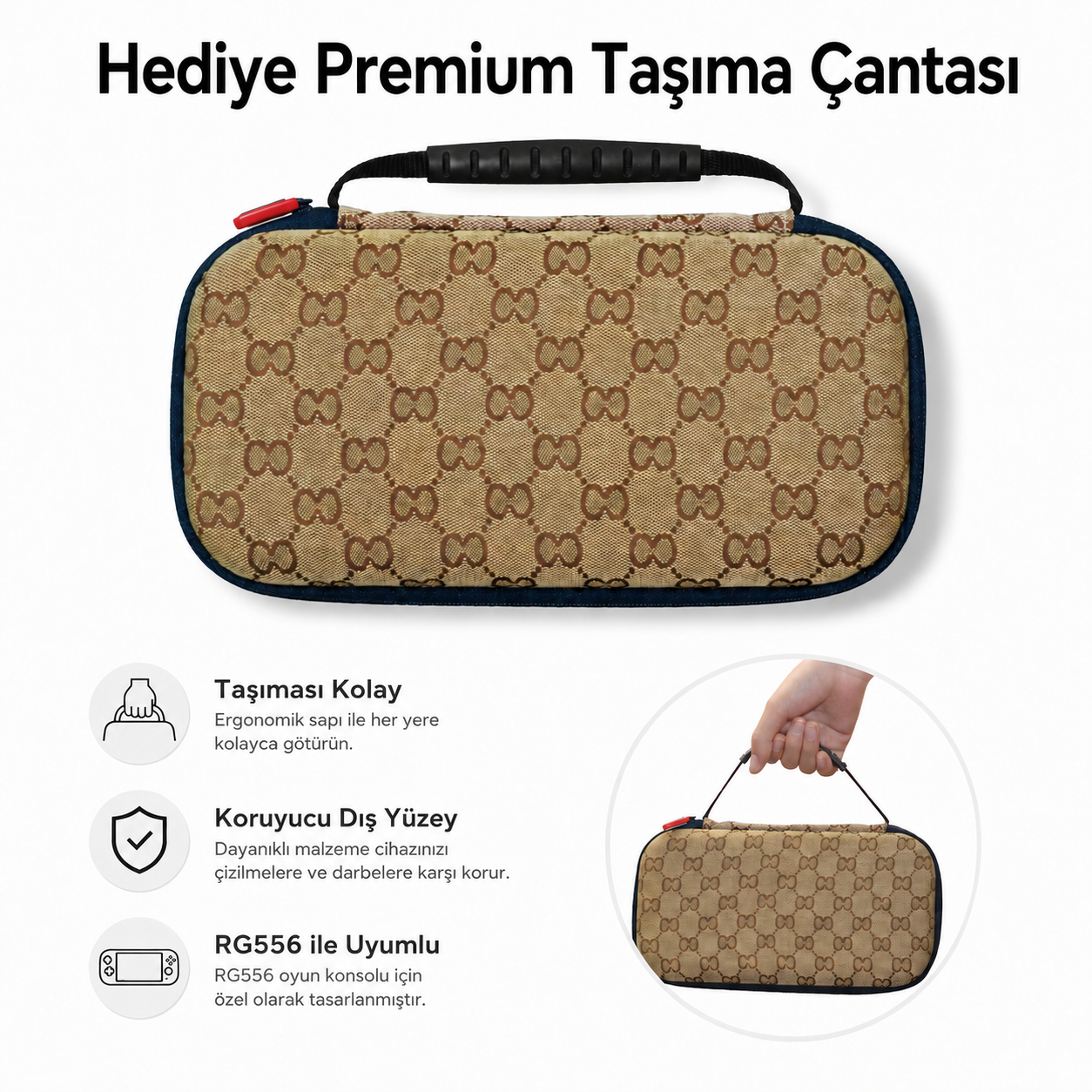 ANBERNIC RG556 Retro El Oyun Konsolu 5.48 inç AMOLED Ekran, Kablosuz Taşınabilir Oyun Cihazı