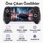 Anbernic RG557 Android El Konsolu 12GB RAM 256GB, Retro Taşınabilir Oyun Konsolu