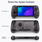 Anbernic RG557 Android El Konsolu 8GB RAM 128GB, Retro Taşınabilir Oyun Konsolu
