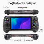 Anbernic RG557 Android El Konsolu 8GB RAM 128GB, Retro Taşınabilir Oyun Konsolu