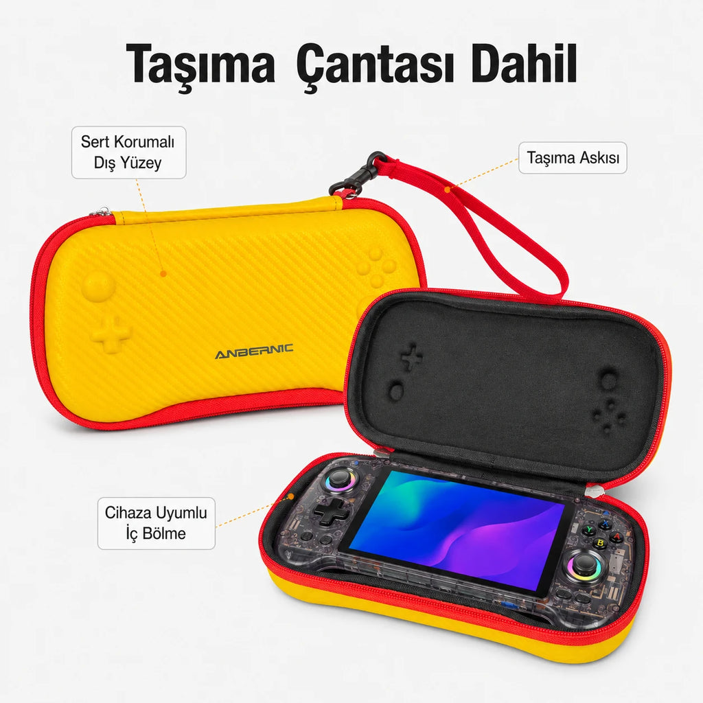 Anbernic RG557 Android El Konsolu 8GB RAM 128GB, Retro Taşınabilir Oyun Konsolu