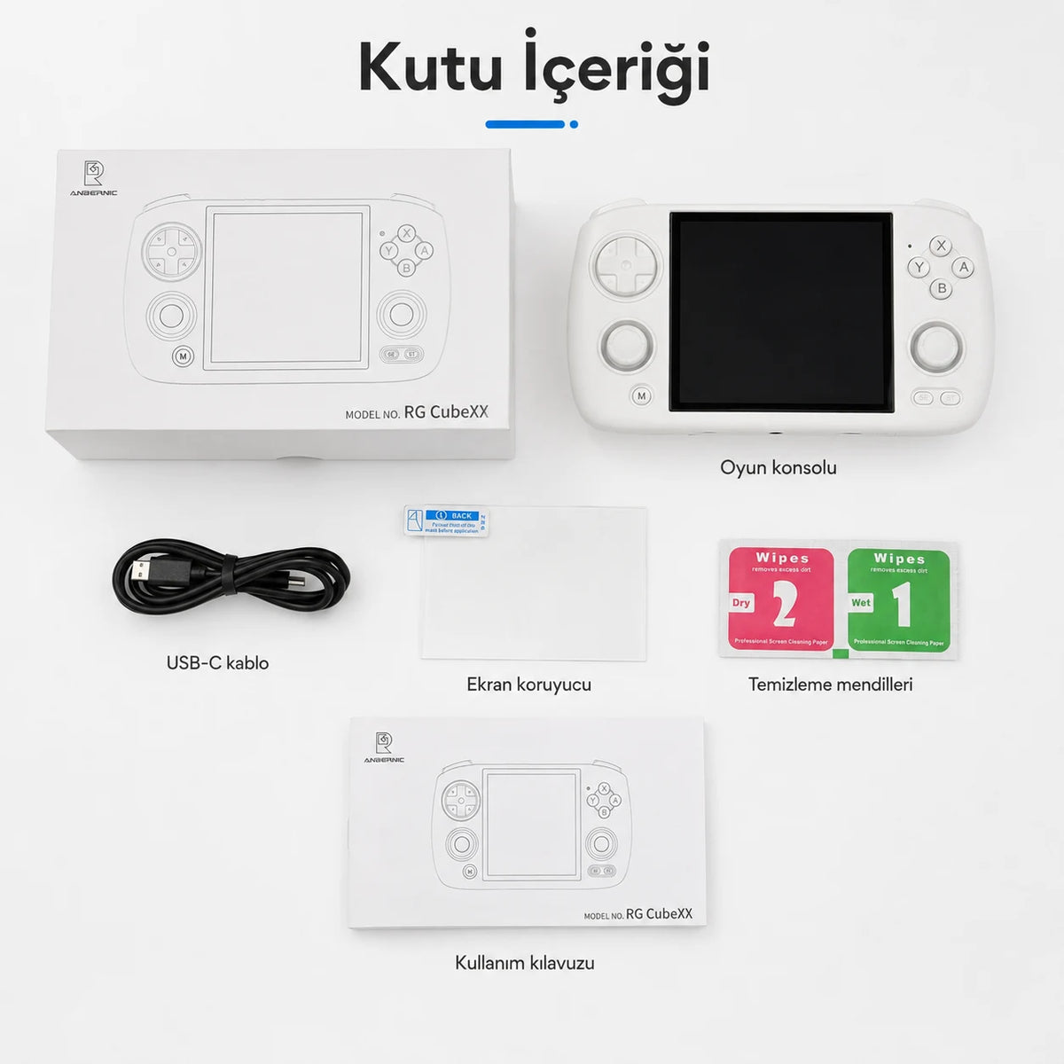 Anbernic RG CubeXX El Oyun Konsolu 3.95 inc IPS Ekran, Retro Mini Oyun Konsolu