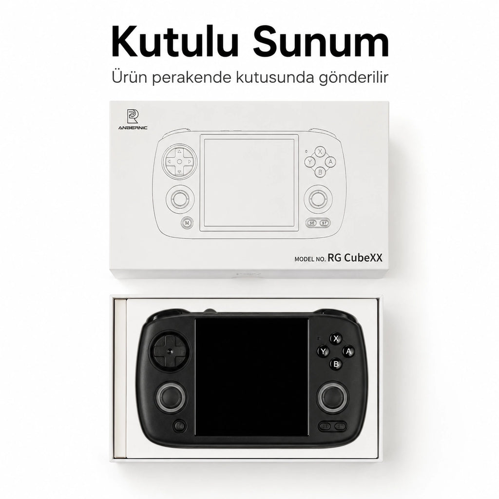 Anbernic RG CubeXX El Oyun Konsolu 3.95 inc IPS Ekran, Retro Mini Oyun Konsolu