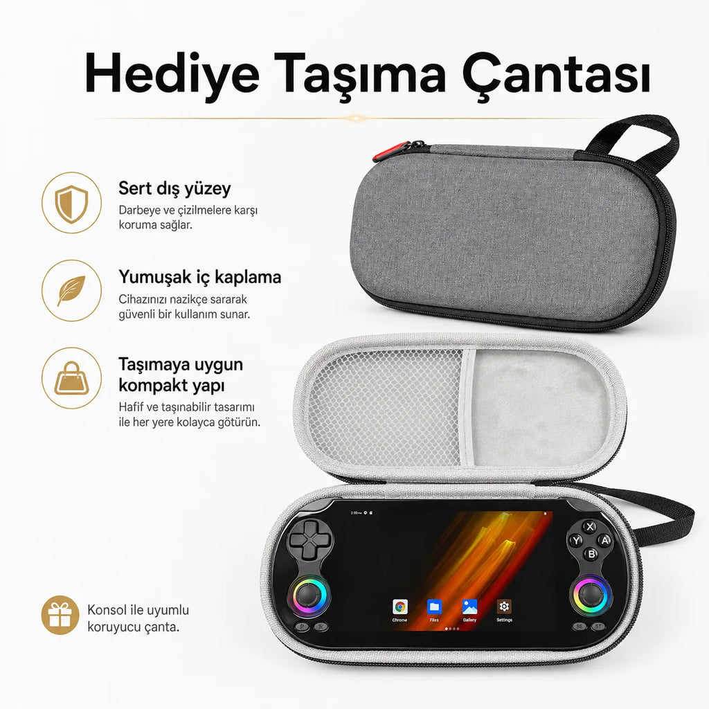 Anbernic RG VITA El Oyun Konsolu 5.46 inç IPS Dokunmatik Ekran Android 12 Taşınabilir Retro Atari Oyun Cihazı