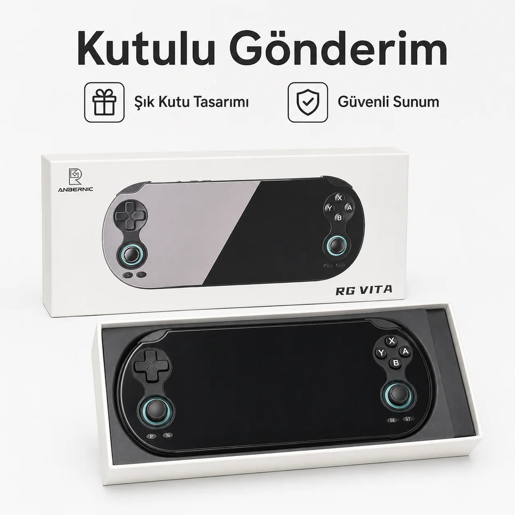 Anbernic RG VITA El Oyun Konsolu 5.46 inç IPS Dokunmatik Ekran Android 12 Taşınabilir Retro Atari Oyun Cihazı