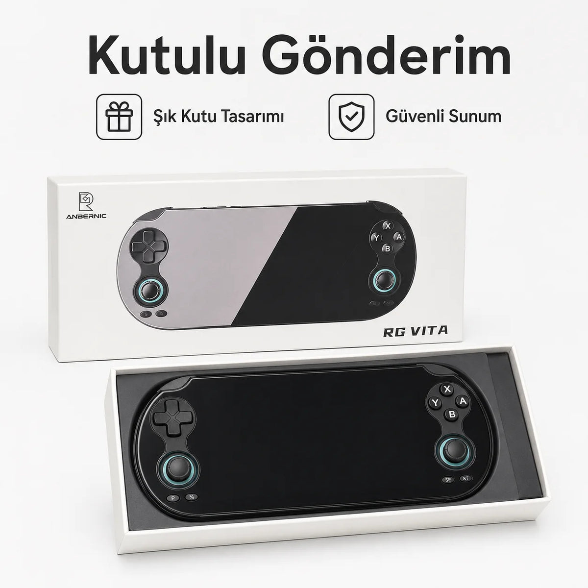 Anbernic RG VITA El Oyun Konsolu 5.46 inç IPS Dokunmatik Ekran Android 12 Taşınabilir Retro Atari Oyun Cihazı