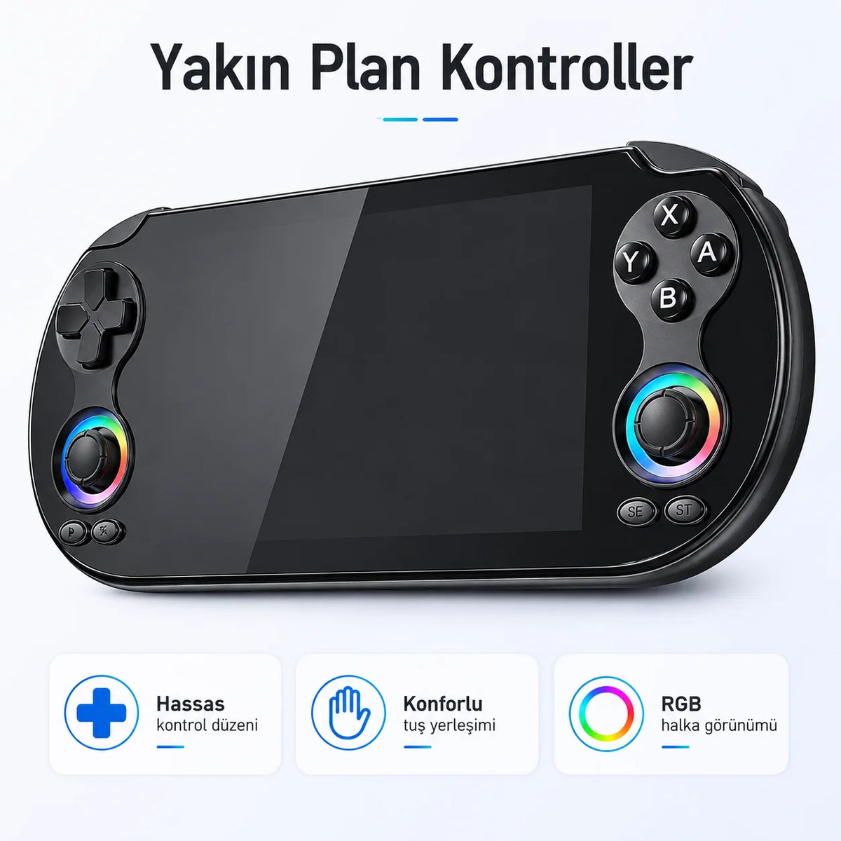 Anbernic RG VITA El Oyun Konsolu 5.46 inç IPS Dokunmatik Ekran Android 12 Taşınabilir Retro Atari Oyun Cihazı