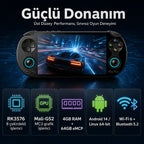 Anbernic RG VITA Pro Taşınabilir El Oyun Konsolu RK3576 4GB RAM 5000 mAh, Android Retro Oyun Konsolu