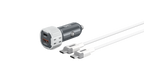 PL-C15 38W Çift Çıkışlı PD PPS Hızlı Araç Şarj Cihazı, Type-C Kablo Setli Çakmaklık Şarj Adaptörü