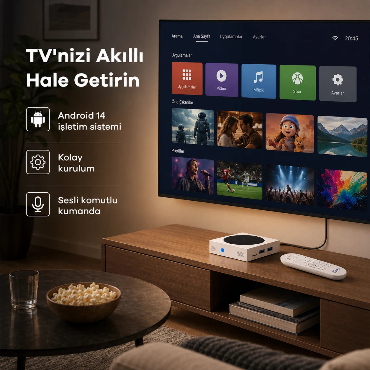 C5 PRO 8K Android 14 TV Box 4GB 64GB, Wi-Fi 6 Smart Media Player