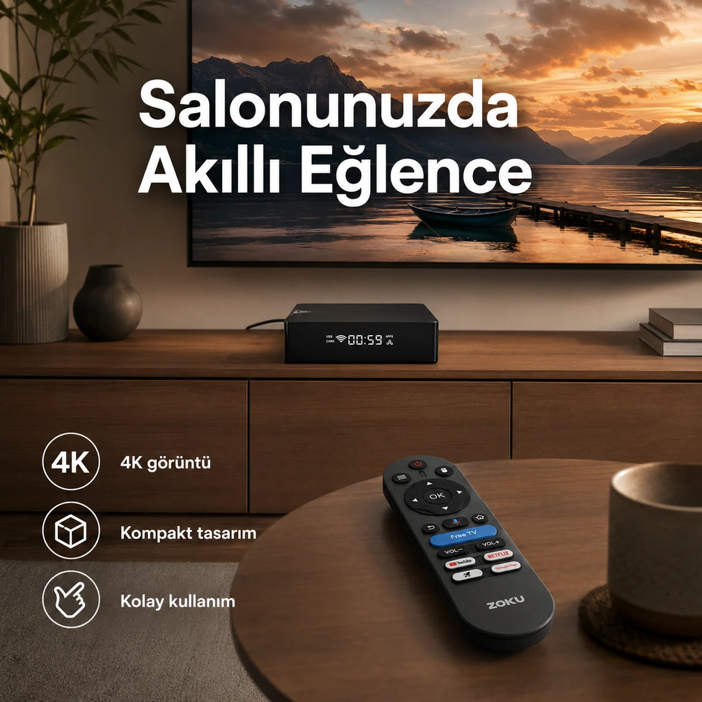 C8 Android TV Box Ultra HD 4K, 10K HDR Destekli Akıllı Media Player