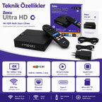 C8 Android TV Box Ultra HD 4K, 10K HDR Destekli Akıllı Media Player