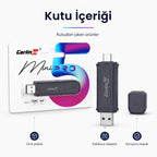 Carlinkit Mini 5 Pro Kablosuz CarPlay Çevirici Adaptör, Bluetooth & Wi-Fi Akıllı Araç Multimedya Dönüştürücü