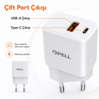 PL-E13 20W Çift Portlu PD QC 3.0 Hızlı Duvar Şarj Cihazı, Akıllı Telefon Şarj Başlığı