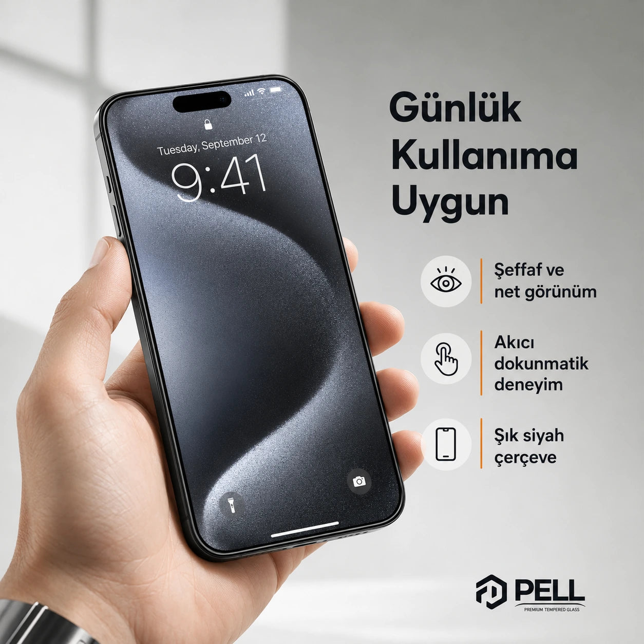 iPhone 16 Pro Max Uyumlu Joan Edge Tam Kaplayan Temperli Cam Ekran Koruyucu, 45kg Darbe Dirençli Anti-Static Ahize Toz Filtreli