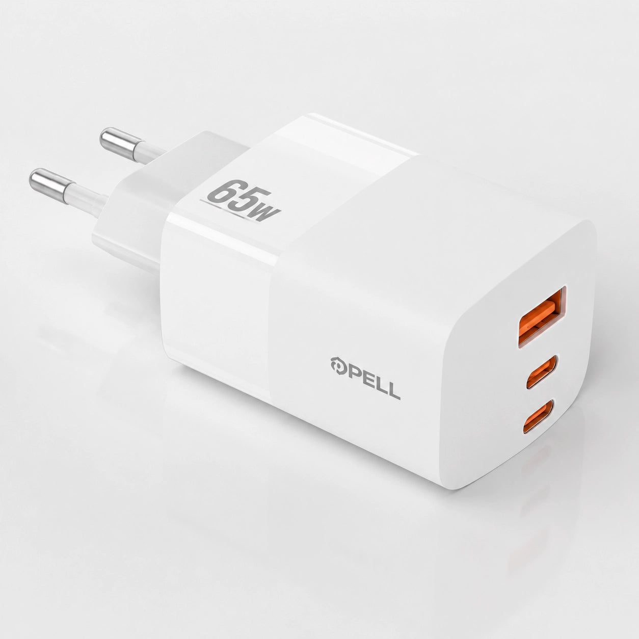 E14 65W PD 3 Portlu Ultra Hızlı Turbo Şarj Cihazı, Type-C ve USB Seyahat Adaptörü