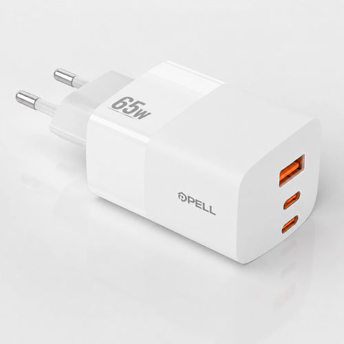 E14 65W PD 3 Portlu Ultra Hızlı Turbo Şarj Cihazı, Type-C ve USB Seyahat Adaptörü