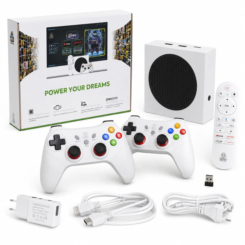 G8 Android 14 TV Box ve Oyun Konsolu 60.000+ Oyunlu, Wi-Fi 6 Akıllı Media Player