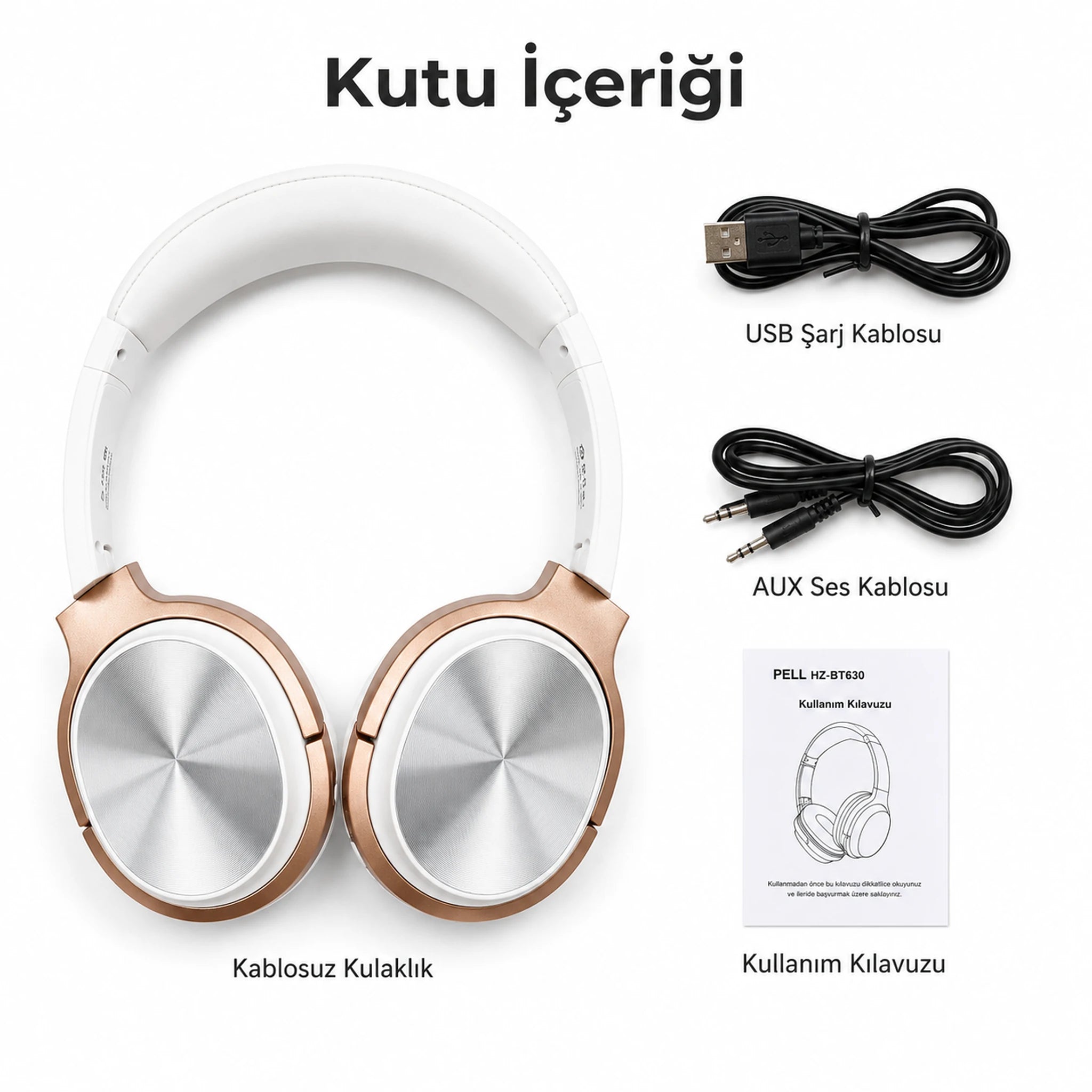 HZ-BT830 Bluetooth Kulak Üstü Kulaklık 5.0, Kablosuz Süper Bass Kulaklık