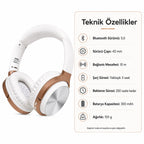HZ-BT830 Bluetooth Kulak Üstü Kulaklık 5.0, Kablosuz Süper Bass Kulaklık