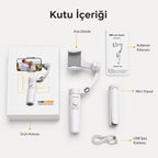 M2 Telefon Gimbal Stabilizatör 3-Eksenli, Katlanabilir Cep Telefonu Gimbalı