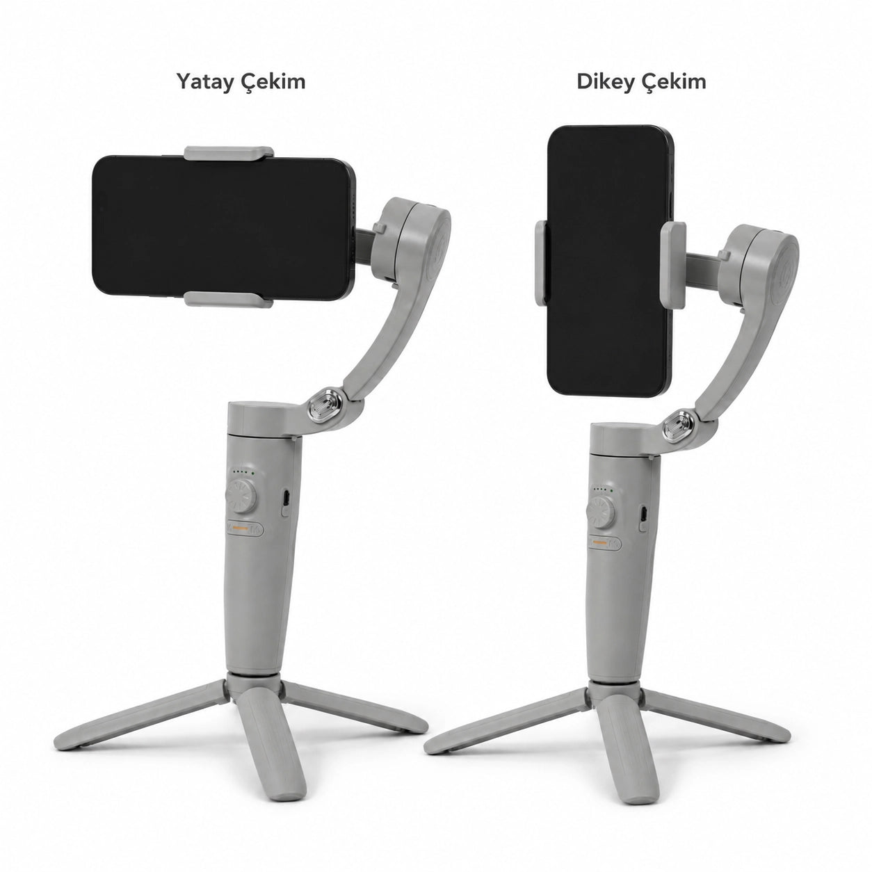 M2 Telefon Gimbal Stabilizatör 3-Eksenli, Katlanabilir Cep Telefonu Gimbalı