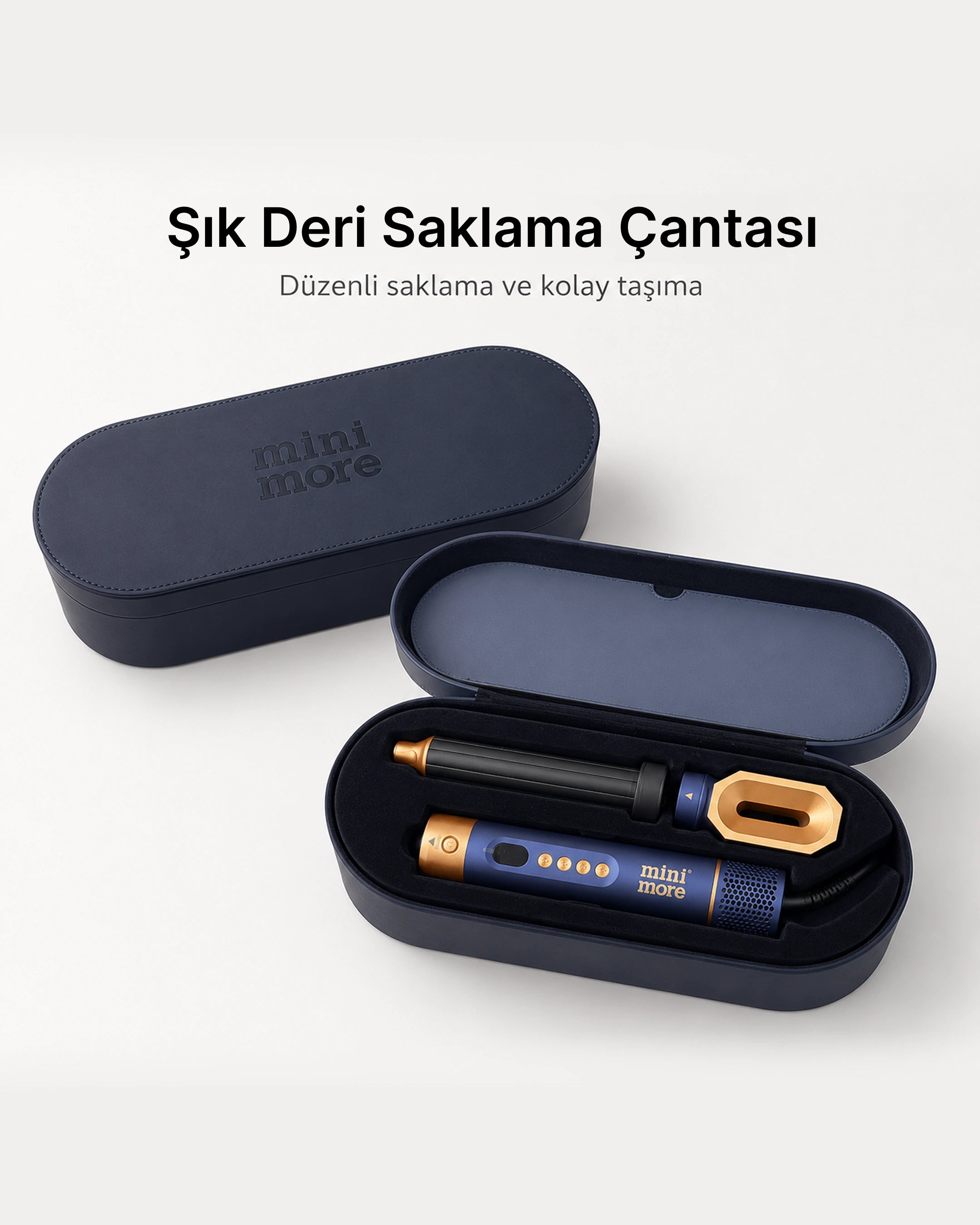 Mini More 6 In 1 Airstyler Hava Üflemeli Saç Şekillendirici Seti Coanda Etkili Saç Düzleştirici ve Maşa