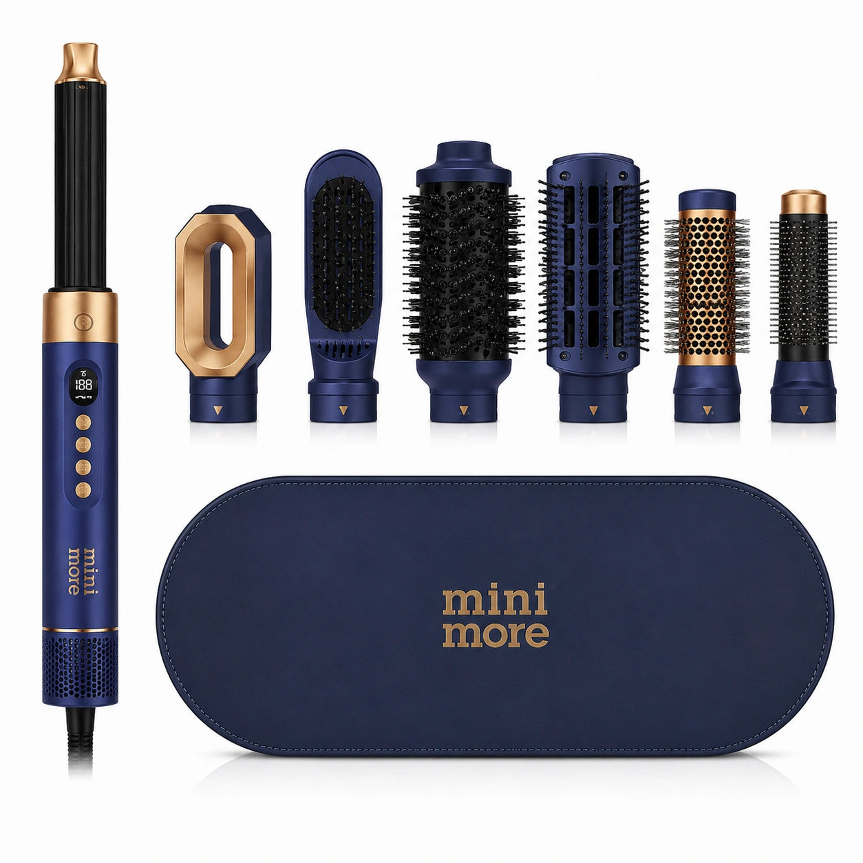 Mini More 6 In 1 Airstyler Hava Üflemeli Saç Şekillendirici Seti Coanda Etkili Saç Düzleştirici ve Maşa