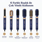 Mini More 6 In 1 Airstyler Hava Üflemeli Saç Şekillendirici Seti Coanda Etkili Saç Düzleştirici ve Maşa