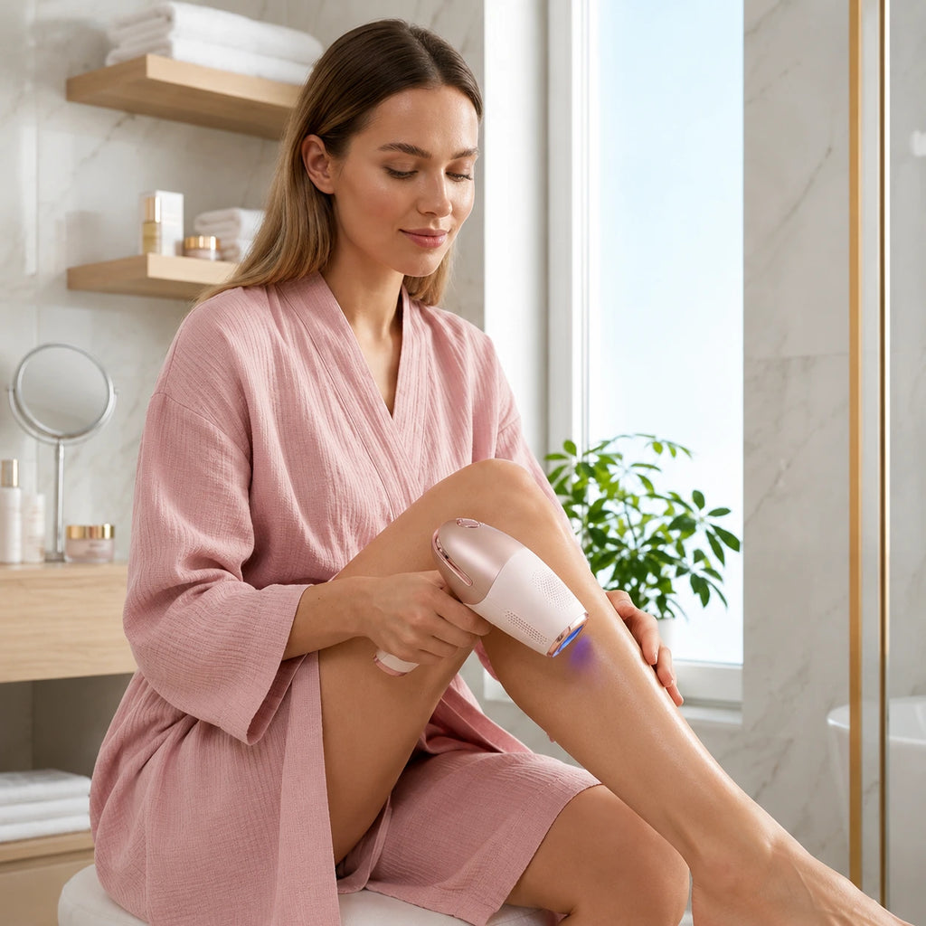 Mini More Beauty Professional IPL Lazer Epilasyon Cihazı 999.999 Atım, Buz Başlıklı Acısız Tüy Bitirme Cihazı - Rose Gold