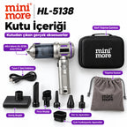Mini More HL-5138 Kablosuz Mini Araç Süpürgesi 22000 Pa, 135W Fırçasız Motor 7500 mAh Şarjlı El Süpürgesi (Çantalı Set)