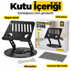 Masaüstü Telefon ve Tablet Standı Alüminyum Alaşım, 360 Degree Dönebilen Katlanabilir Metal Stand NO.S961