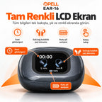 PELL EAR-16 150 Dil Gerçek Zamanlı Yapay Zeka Çeviri Kulaklığı, LCD Dokunmatik Ekranlı Bluetooth 5.4 ANC Kulaklık