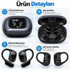 PELL EAR-16 150 Dil Gerçek Zamanlı Yapay Zeka Çeviri Kulaklığı, LCD Dokunmatik Ekranlı Bluetooth 5.4 ANC Kulaklık